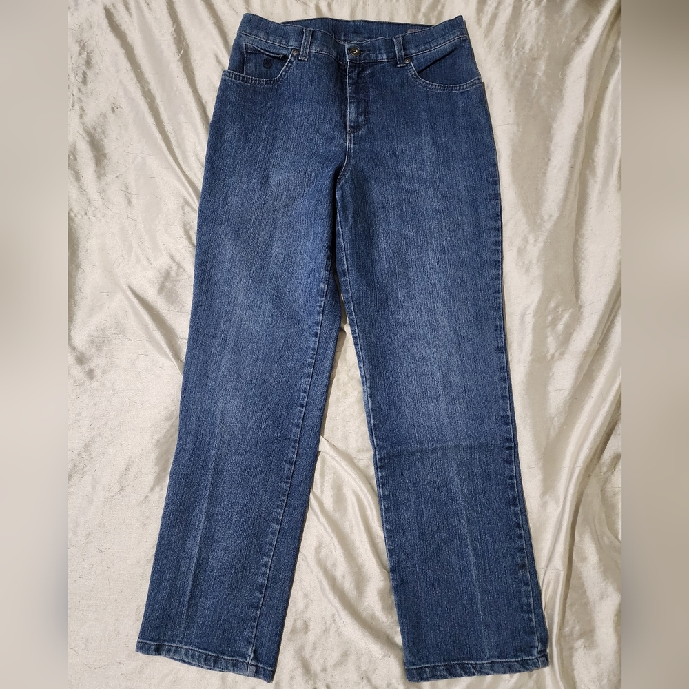 Gloria Vanderbilt Amanda High Rise Straight Leg Blue Jeans